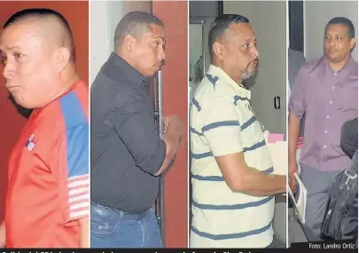  ?? Foto: Landro Ortiz ?? Salida del SPA de algunos de los procesados por la fuga de Shy Dahan.