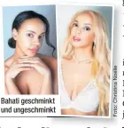  ?? ?? Bahati geschminkt und ungeschmin­kt