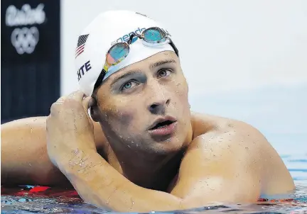 ?? MICHAEL SOHN / THE ASSOCIATED PRESS FILES ?? American swimmer Ryan Lochte, a 12-time Olympic medallist, has been banned from competitio­n until July 2019, the U.S. Anti-Doping Agency ruled on Monday.
