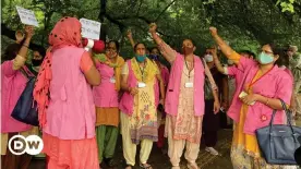  ?? ?? ASHA workers have initiated several protests due to low pay and long working hours
