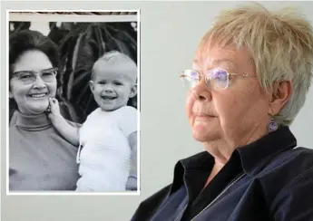  ?? Photo: Anton Rose ?? EMOTIONAL PLEA: Beverley Thorogood shared the story of her parents who both wanted the choice to end their lives and (inset) Clarice Thorogood with Beverley as a child.