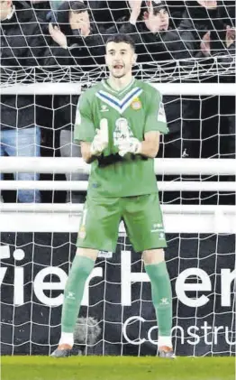  ?? RCDE ?? Joan García, en el partido del Espanyol del pasado viernes en Burgos.