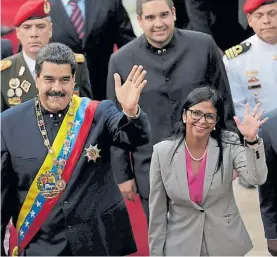  ?? AFP ?? Aliada. Delcy Rodríguez con Nicolás Maduro en un acto en Caracas.