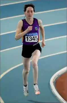  ??  ?? Anne Gilshinan on her way to another world record in Athlone.