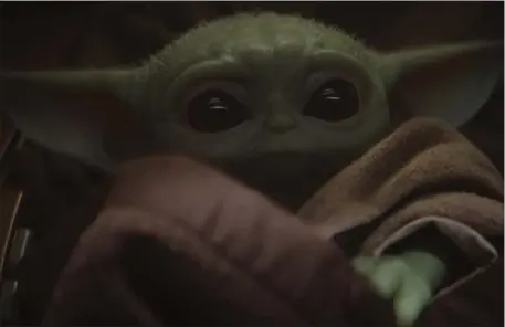  ?? DISNEY+ — TNS ?? Grogu, aka Baby Yoda, returns for a new season of the Disney+ series “The Mandaloria­n.”