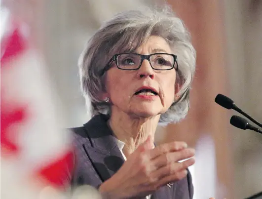  ?? FRED CHARTRAND/THE CANADIAN PRESS FILES ?? Chief Justice Beverley McLachlin says that the majority on the Supreme Court agreed B.C.’s court fees block ordinary people from accessing justice.
