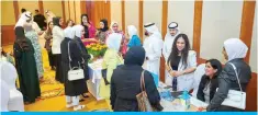  ?? ?? People mingle at the ceremony honoring environmen­tal projects held by the British Council.