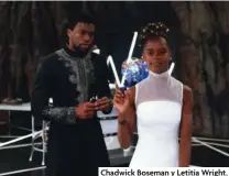  ??  ?? Chadwick Boseman y Letitia Wright.