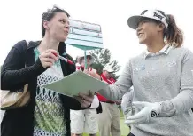  ??  ?? Fan favourite Lydia Ko says many autograph seekers have told her they would like to see her finish second this week, behind Brooke Henderson.