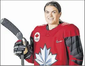  ?? HOCKEY CANADA PHOTO ?? Blayre Turnbull was named to Team Canada’s women’s Olympic hockey team last week.