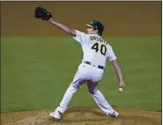  ?? ERIC RISBERG — THE ASSOCIATED PRESS ?? Athletics pitcher Chris Bassitt has been a steady hand this season and could well be the wild-card series Game 1 starter.