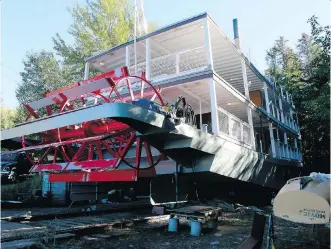  ?? DEAN PILLING ?? Heritage Park’s S.S. Moyie paddlewhee­l was dry-docked, resulting in dropping park revenues.