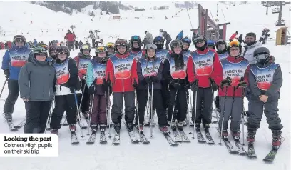  ??  ?? Looking the part Coltness High pupils on their ski trip