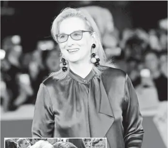  ?? VITTORIO ZUNINO CELOTTO, GETTY IMAGES ?? Meryl Streep will be awarded for her body of work.