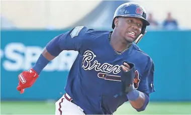  ?? REINHOLD MATAY/USA TODAY SPORTS ?? Ronald Acuna Jr. is a five-tool prospect the Braves are counting on this season.