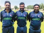  ?? – Supplied photo ?? ENHANCE EAGLES STARS: Ikhtiar Kazmi, Omkar Pramod and Pranav Mehta.