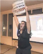  ?? SHELLEY MAYS/ USA TODAY NETWORK ?? Trump supporter Jessie Diconti had a lot to celebrate on Nov. 8, 2016, at a Williamson County Republican watch party in Franklin, Tenn.