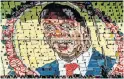  ??  ?? PEOPLE’S ART: A poster mosaic of Mnangagwa