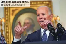  ?? FOTO: KEVIN LAMARQUE/REUTERS ?? Joe Biden se je ostro odzval.