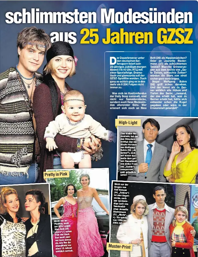 Die Schlimmsten Modesunden Aus 25 Jahren Gzsz Pressreader