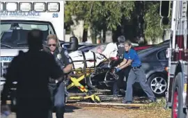  ?? Amy Beth Bennett Sun Sentinel ?? A RESIDENT is transporte­d from a nursing home in Hollywood, Fla., where five women and three men died. Air conditioni­ng failed after Hurricane Irma hit.