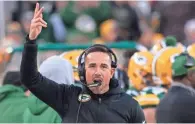  ?? DAN POWERS / USA TODAY ?? Head coach Matt LaFleur and the Packers are nearing the NFC North title.