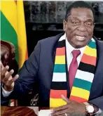  ??  ?? Zimbabwe President elect Emmerson Mnangagwa addresses a press conference. AFP