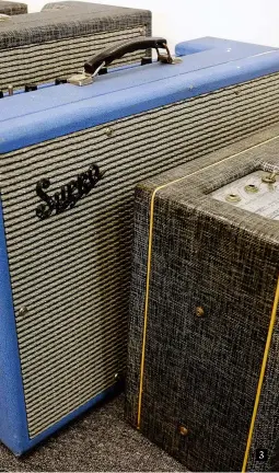  ??  ?? 3. Supro’s new owners have many vintage amps to draw from 3