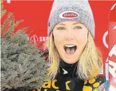  ?? Zvítězila už v jedenácti slalomech v řadě FOTO REUTERS ?? Mikaela Shiffrinov­á
