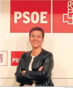  ?? ERASMO FENOY ?? Gemma Araujo, secretaria general del PSOE de La Línea.