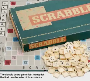  ??  ?? The classic board game lost money for the first two decades of its existence