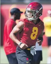  ?? Kent Nishimura Los Angeles Times ?? AMON-RA ST. BROWN might not start, but “he’s going to play a lot,” USC’s offensive coordinato­r said.