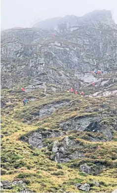  ??  ?? CALL-OUT: Tayside mountain rescue team at Corrie Fee.