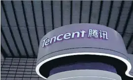  ?? ALY SONG / REUTERS ?? Tencent és el primer conglomera­t tecnològic xinès