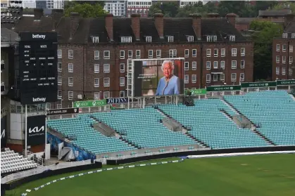  ?? ?? The scene at the Oval on Friday. Photograph: Mike Hewitt/Getty Images