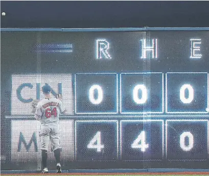  ?? STEVE RUSSELL TORONTO STAR ?? Baltimore’s John Andreoli can only watch as Kendrys Morales’s third homer in two days clears the right-field wall Tuesday night.