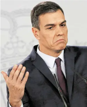  ?? BILD: SN/AP ?? Seine Regierungs­zeit ist nach acht Monaten zu Ende: Pedro Sánchez.