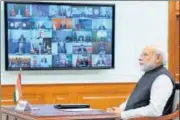  ?? PTI ?? ■
Prime Minister Narendra Modi interacts with world leaders virtually during the G20 Summit on Thursday.