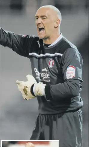  ??  ?? MILLERS’ MOMENTUM: Former Rotherham goalkeeper Andy Warrington has been impressed by the job done by his ex-team-mate Paul Warne, inset, this season.