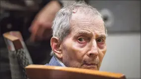  ?? Robyn Beck / Associated Press ?? Robert Durst in court during his murder trial in Los Angeles on March 5, 2020.