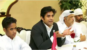  ??  ?? Dr Sandeep Attawar during a discussion about organ transplant­ation in Abu Dhabi.