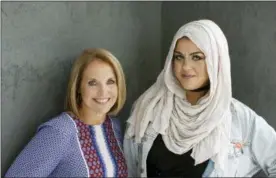  ?? JASON DECROW — NATIONAL GEOGRAPHIC VIA AP ?? This image released by National Geographic shows Katie Couric, left, “host of America Inside Out with Katie Couric,” and Amani Al-Khatahtbeh, founder and editor of MuslimGirl, in New York.