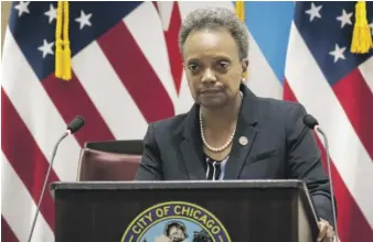  ?? ASHLEE REZIN GARCIA/ SUN- TIMES FILE PHOTO ?? Mayor Lori Lightfoot says, “Our democracy depends upon the people believing . . . that the leaders stand for them.”