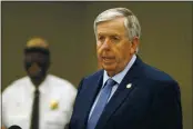  ?? JEFF ROBERSON — THE ASSOCIATED PRESS FILE ?? On Aug. 6, Missouri Gov. Mike Parson speaks during a news conference in St. Louis.