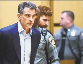  ?? Erik Trautmann / Hearst Connecticu­t Media ?? Fotis Dulos is arraigned on murder and kidnapping charges in state Superior Court n Stamford on Jan. 8.