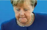  ??  ?? Il giorno dopo La cancellier­a tedesca Angela Merkel,64 anni, ieri a Berlino (Reuters)