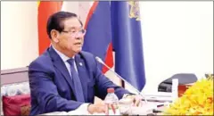  ?? NCDD ?? Interior minister Sar Kheng chairs the NCDD meeting on May 2.