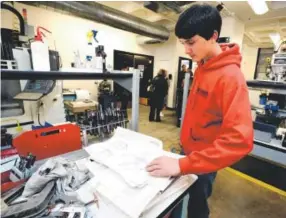  ??  ?? Denver South student Dorian Ferrer and others tour CU’s engineerin­g facilities as part of National Engineers Week in February. Paul Aiken, Daily Camera