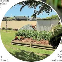  ??  ?? The vege garden in Ida Johnson’s Timaru home.