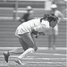  ?? SARA DIGGINS/AMERICAN-STATESMAN ?? Georgetown goalkeeper Neliaj Deleon, cradling the ball at the UIL state soccer tournament, will continue her academic and athletic career at Vanderbilt University.